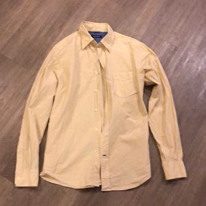 Nautica yellow small checkered dress shirt